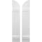 Ekena Millwork Americraft 3-Board (2 Batten) Wood Joined Board-n-Batten Shutters w/ Arch Top, ARW101BQ311X77WHH, PR ARW101BQ311X77WHH - alternate 1